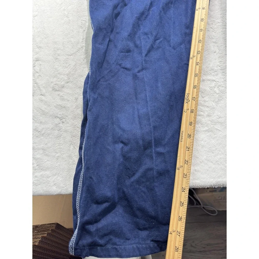 Liberty Overalls Mens 34x30 Blue Denim Bib Workwear Cotton Relaxed Fit Pockets